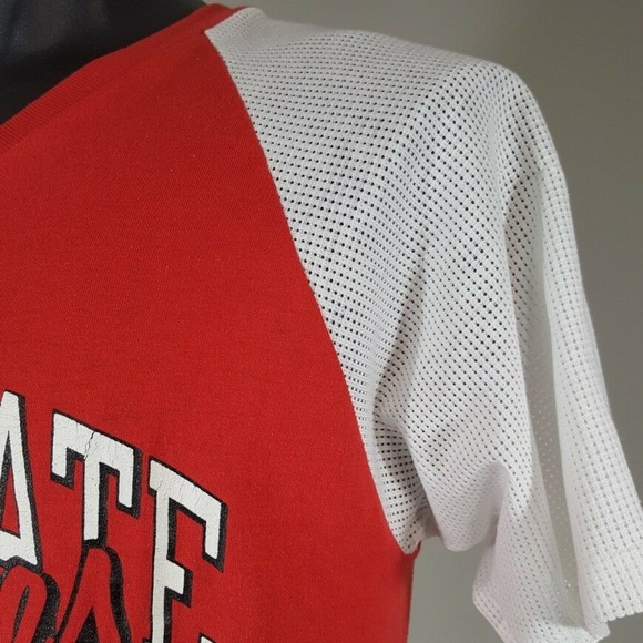 Vintage Ohio State University Buckeyes T Shirt XL 80s Champion Mesh Sleeve Tee - Picture 5 of 8